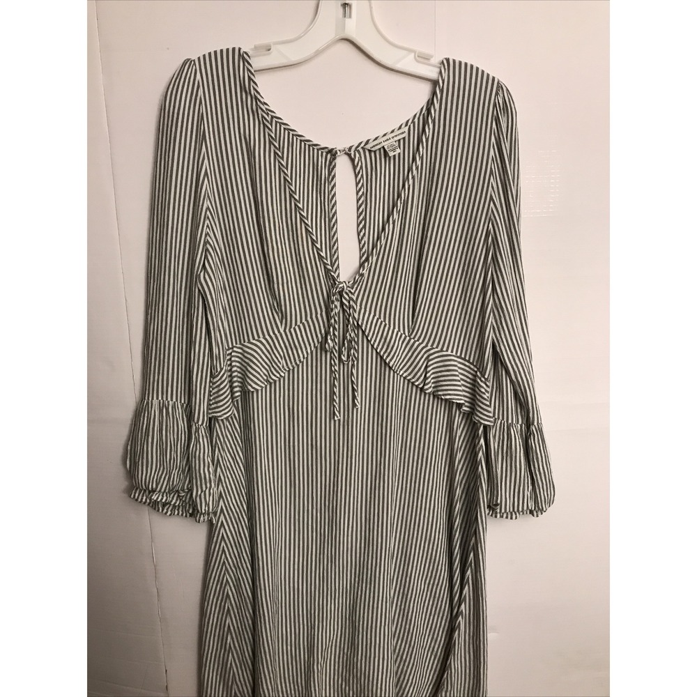 American Eagle Medium Tall Gray white Shift dress